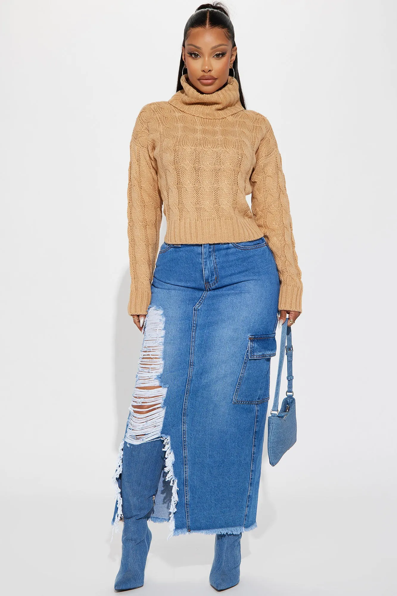 Anderson Cable Knit Sweater - Tan