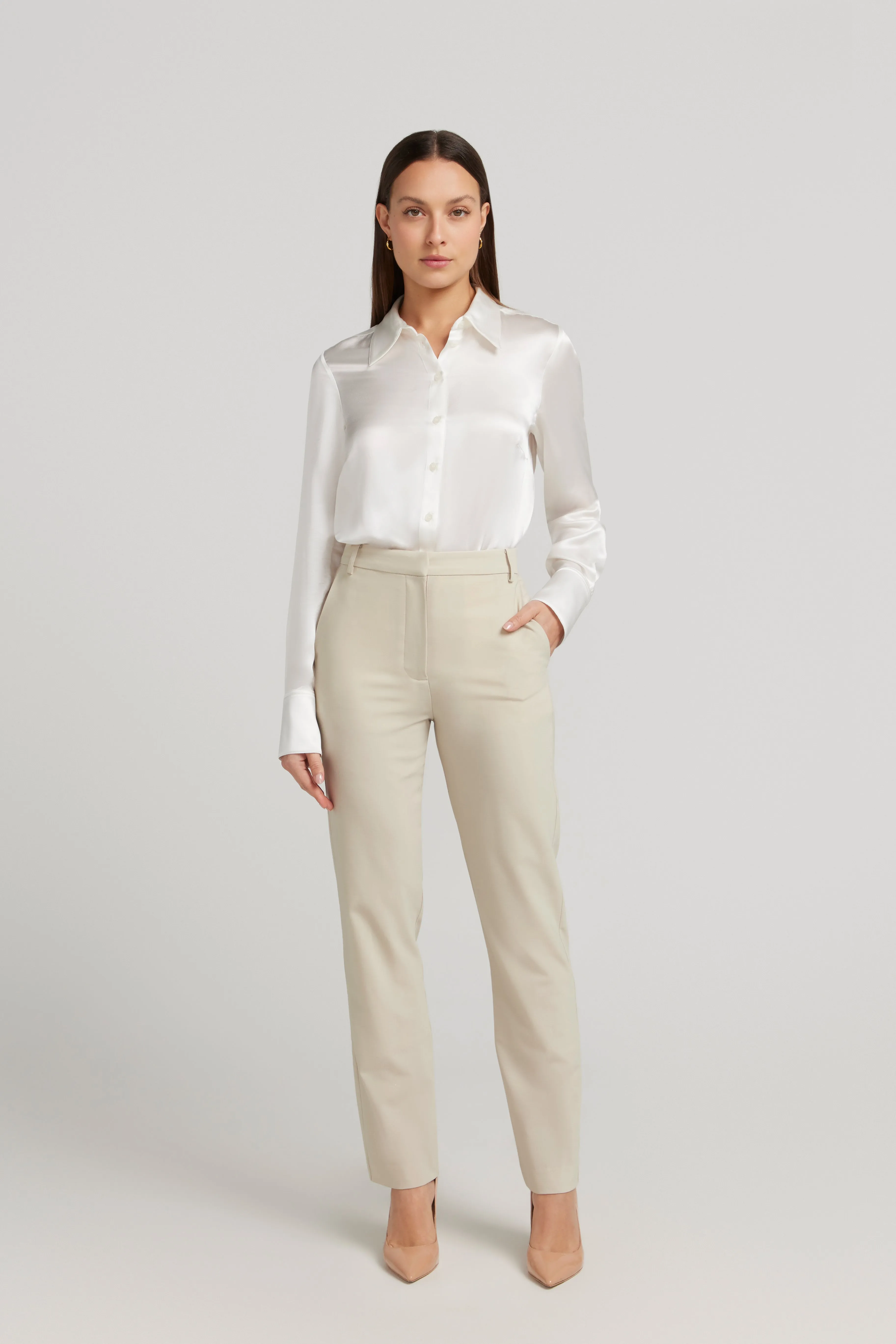 ANDREA TROUSERS LATTE