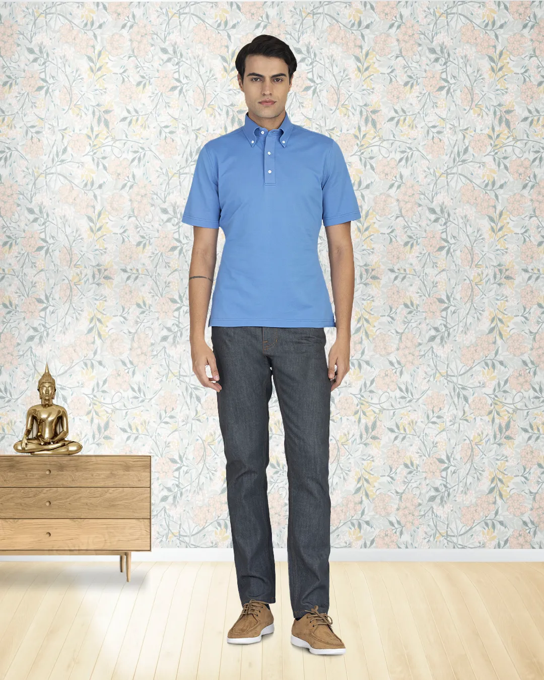 Blue Soft Polo T-Shirt