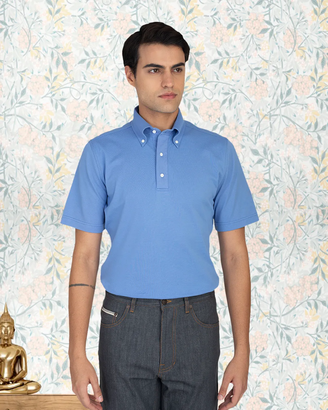 Blue Soft Polo T-Shirt