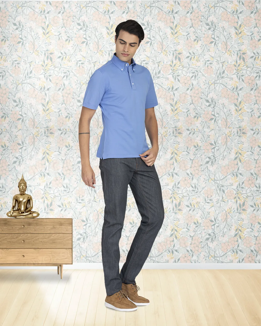 Blue Soft Polo T-Shirt