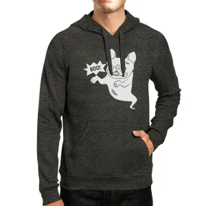 Boo French Bulldog Ghost Dark Grey Hoodie