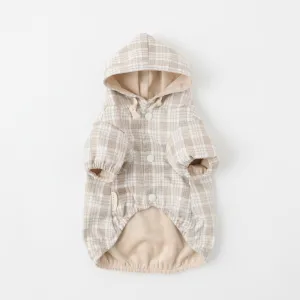 checkered hooded blouson jacket - one large left!