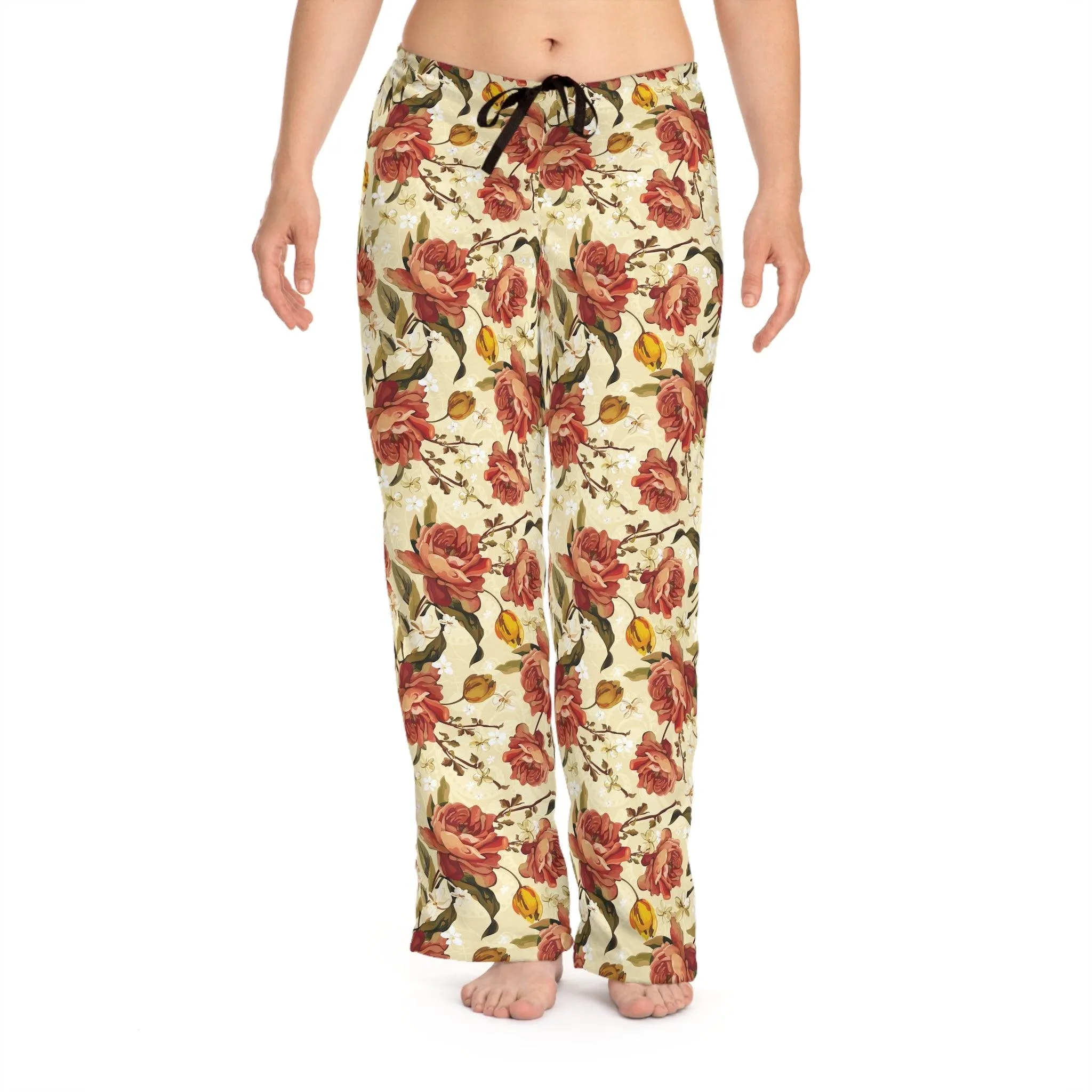 Chic Botanical Print Lounge Pants - Women's Ultimate Comfort and Fashion