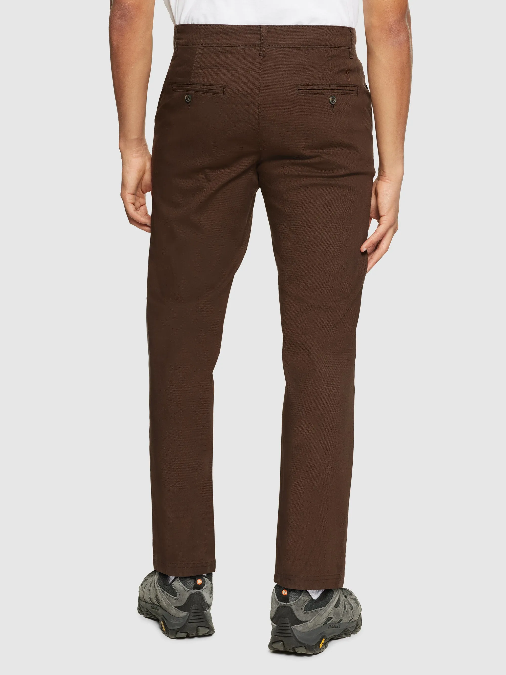 CHUCK regular canvas pants - GOTS/Vegan - Demitasse (brown)