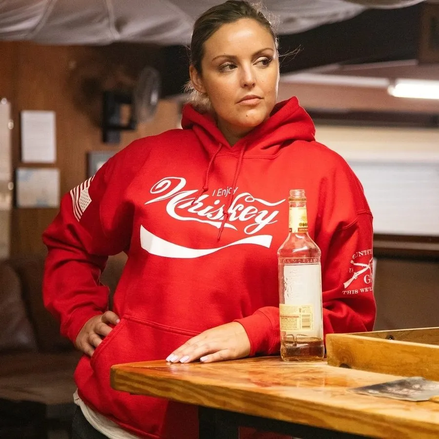 Enjoy Whiskey Hoodie - Red