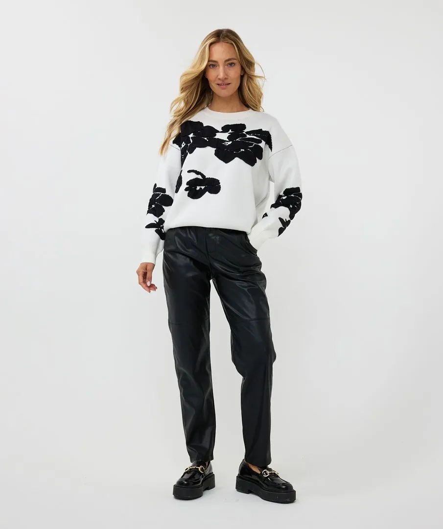 Esqualo ‘3d Flower Oversize Sweater’