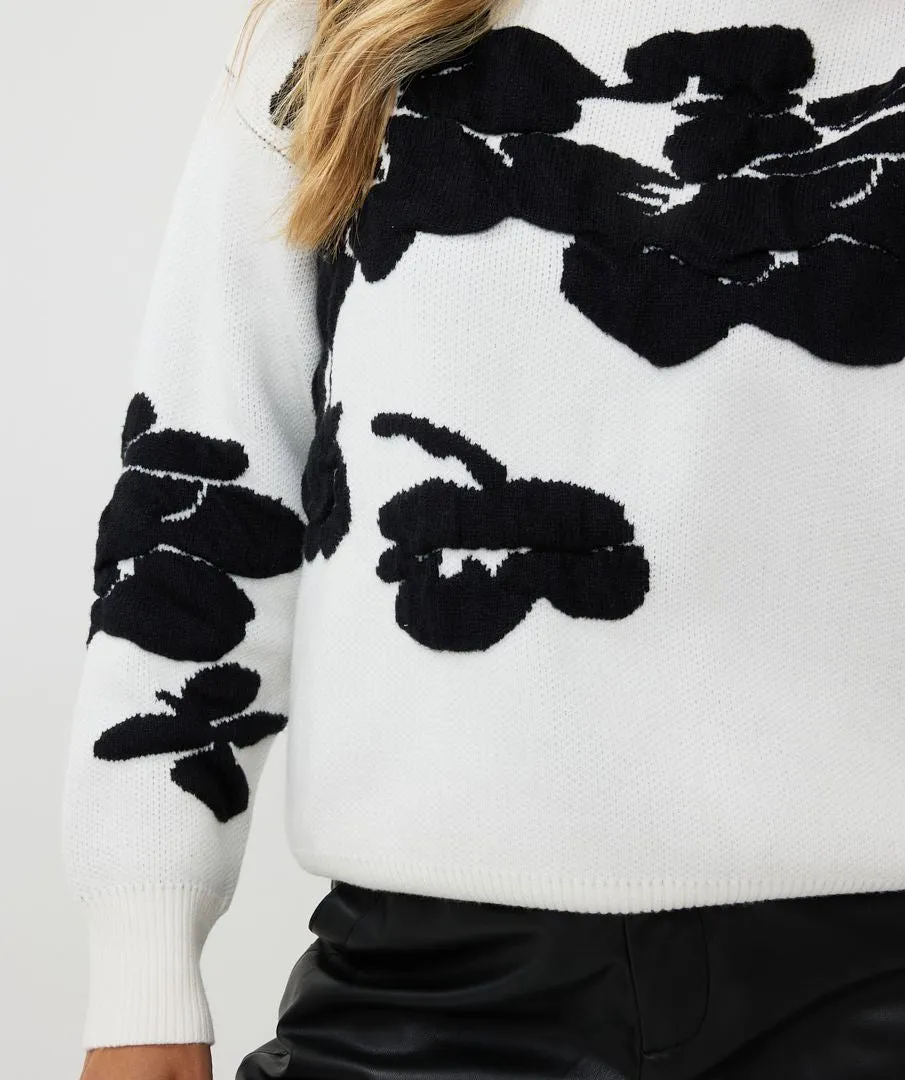 Esqualo ‘3d Flower Oversize Sweater’