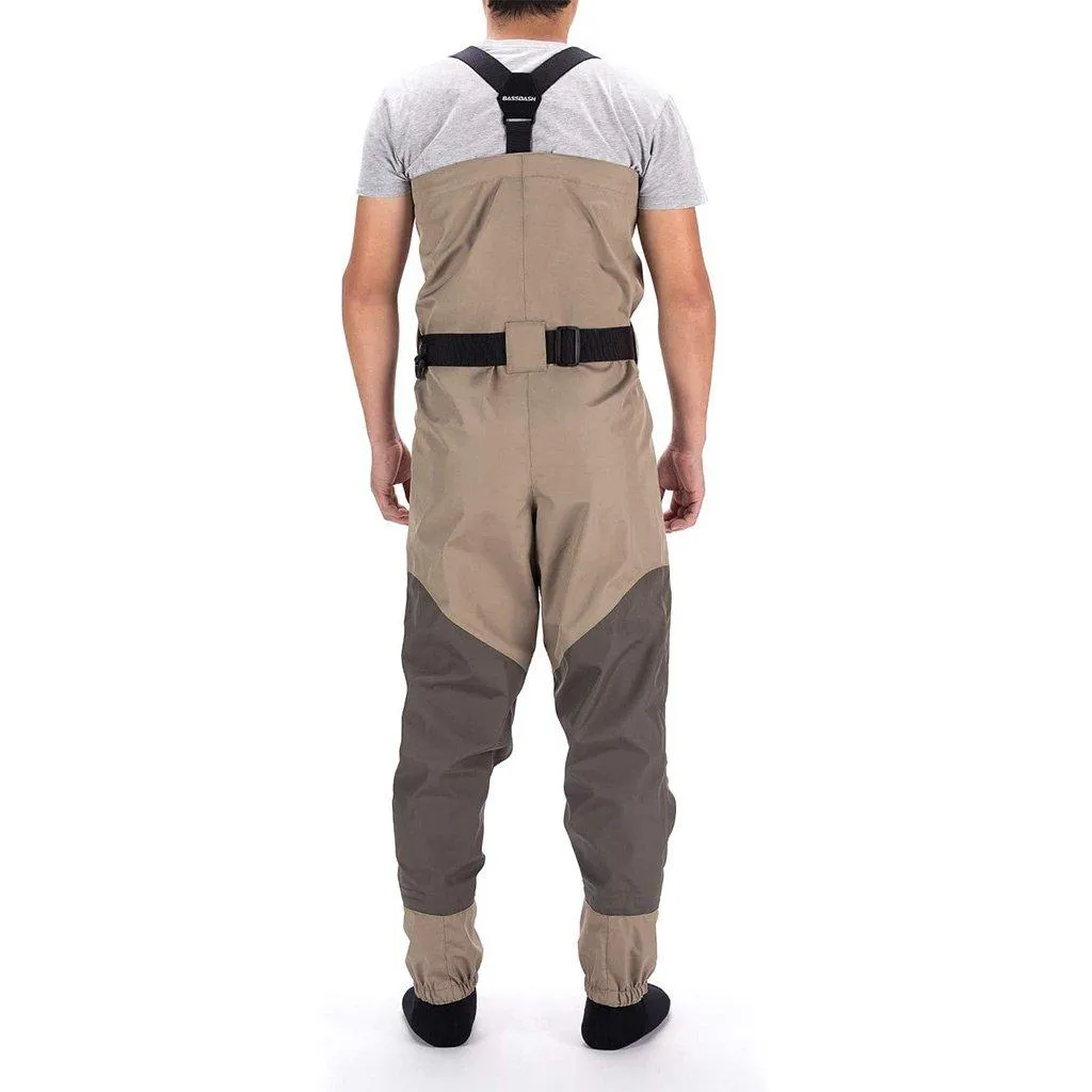 Khaki Convertible Breathable Wader - Stocking Foot