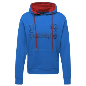 La Martina Chic Blue Cotton Hooded Sweatshirt