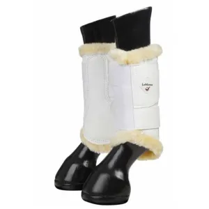 LeMieux Fleece Lined Brushing Boots - White - XL