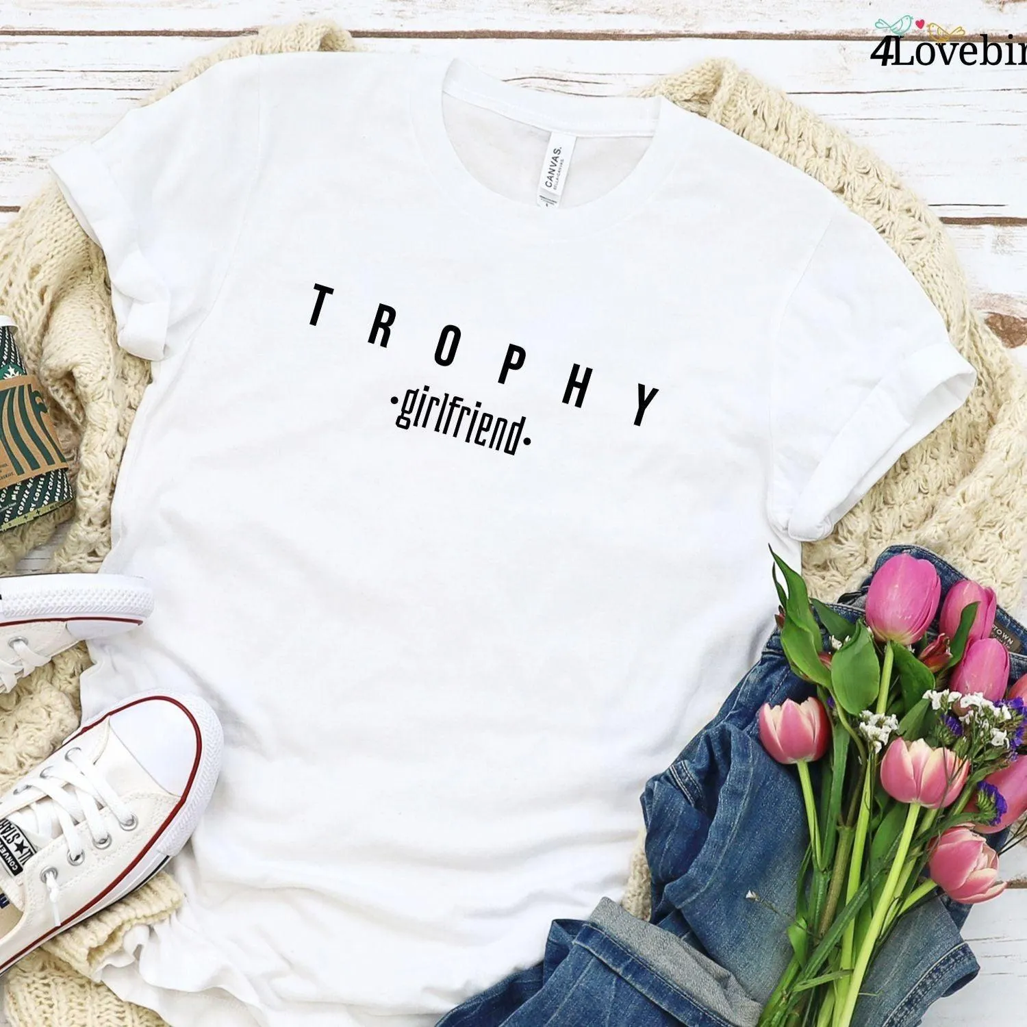 Matching Trophy Boyfriend & Girlfriend Outfit - Fun Couples Gift, Love Shirt for Dating