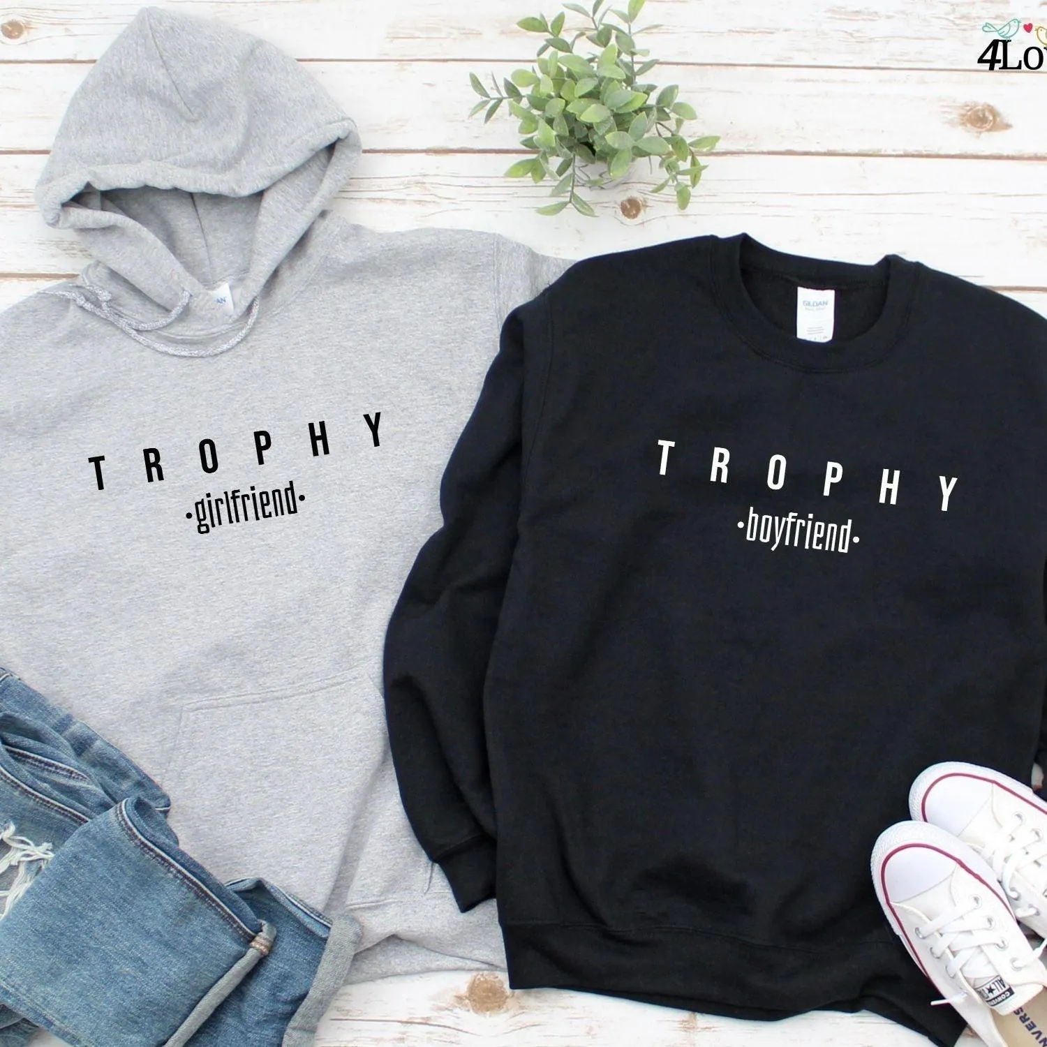 Matching Trophy Boyfriend & Girlfriend Outfit - Fun Couples Gift, Love Shirt for Dating