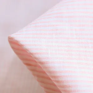 Messina Stripe Linen - Pink/White