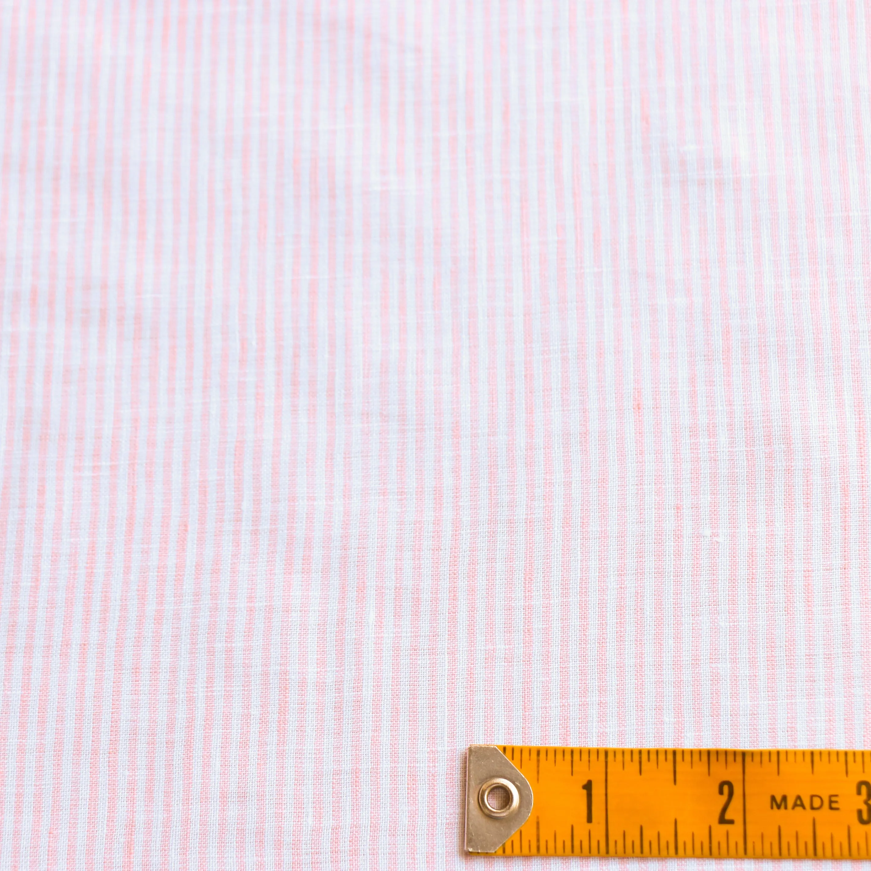 Messina Stripe Linen - Pink/White