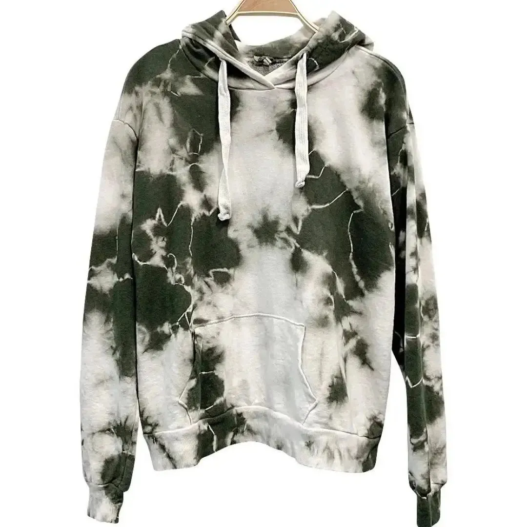 Olive Drophead Hoodie Tie Dye