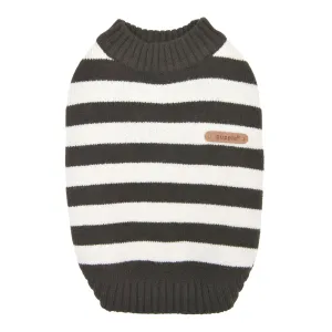 ollie striped sweater - charcoal grey