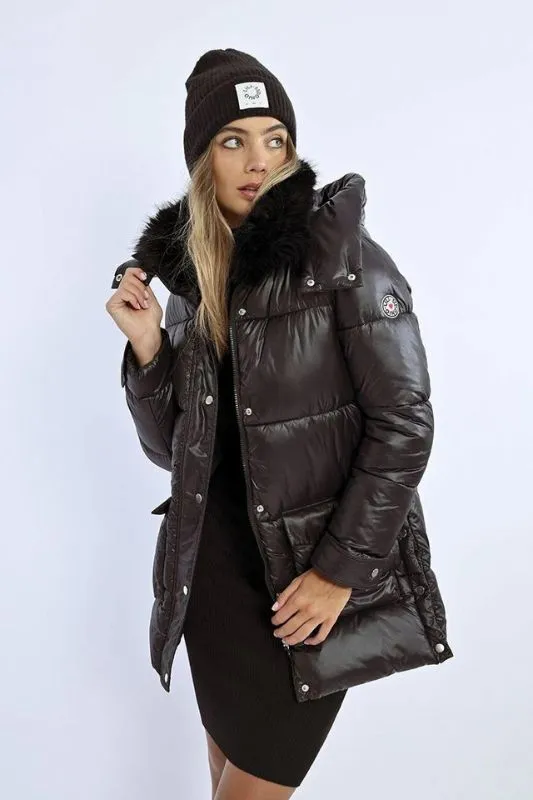 Padded Jacket with Faux Fur