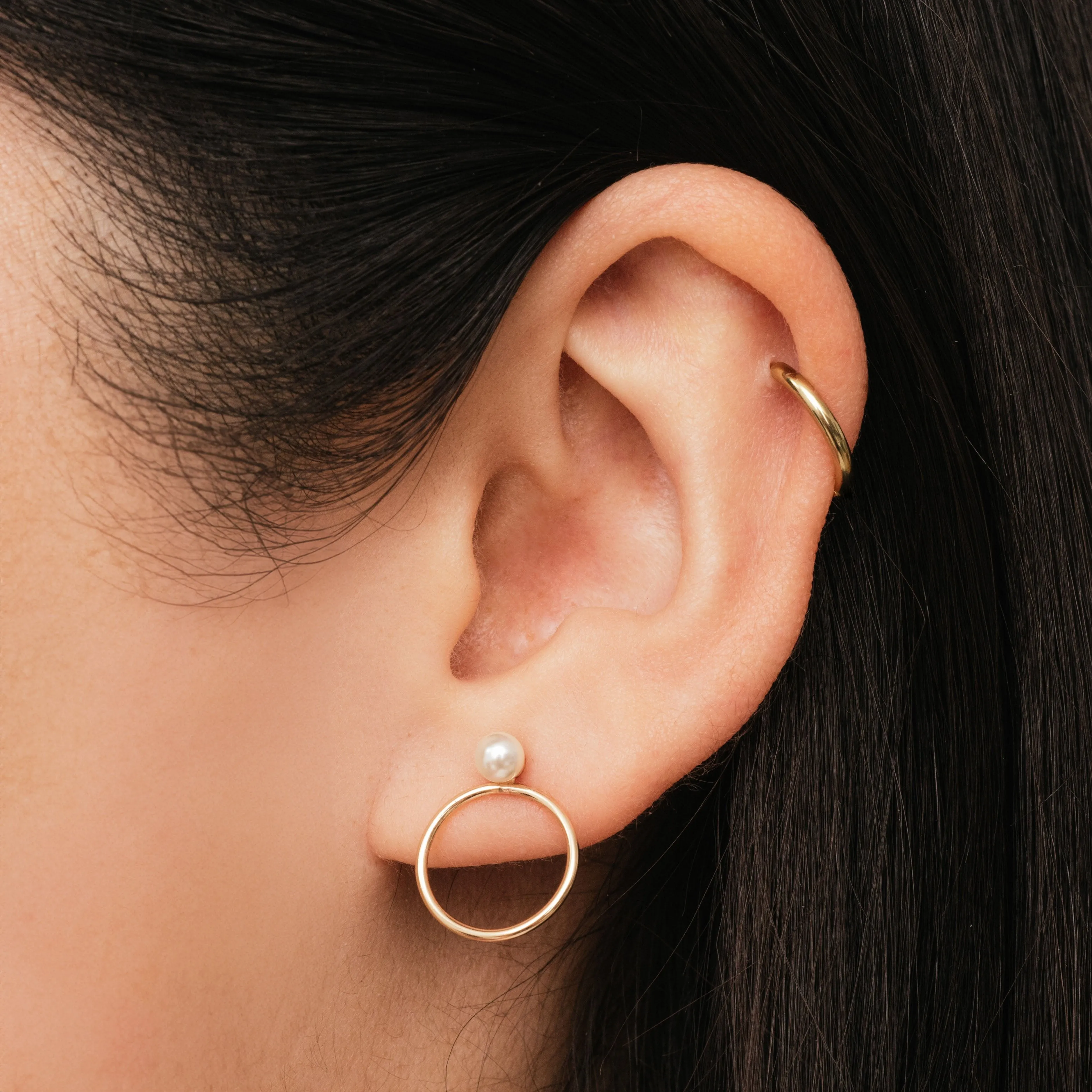 Pearl Stud w/ Hoop Jacket