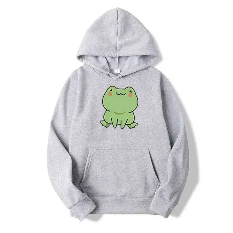 POLFO Frog Printed Pullover Hoodie - Women's