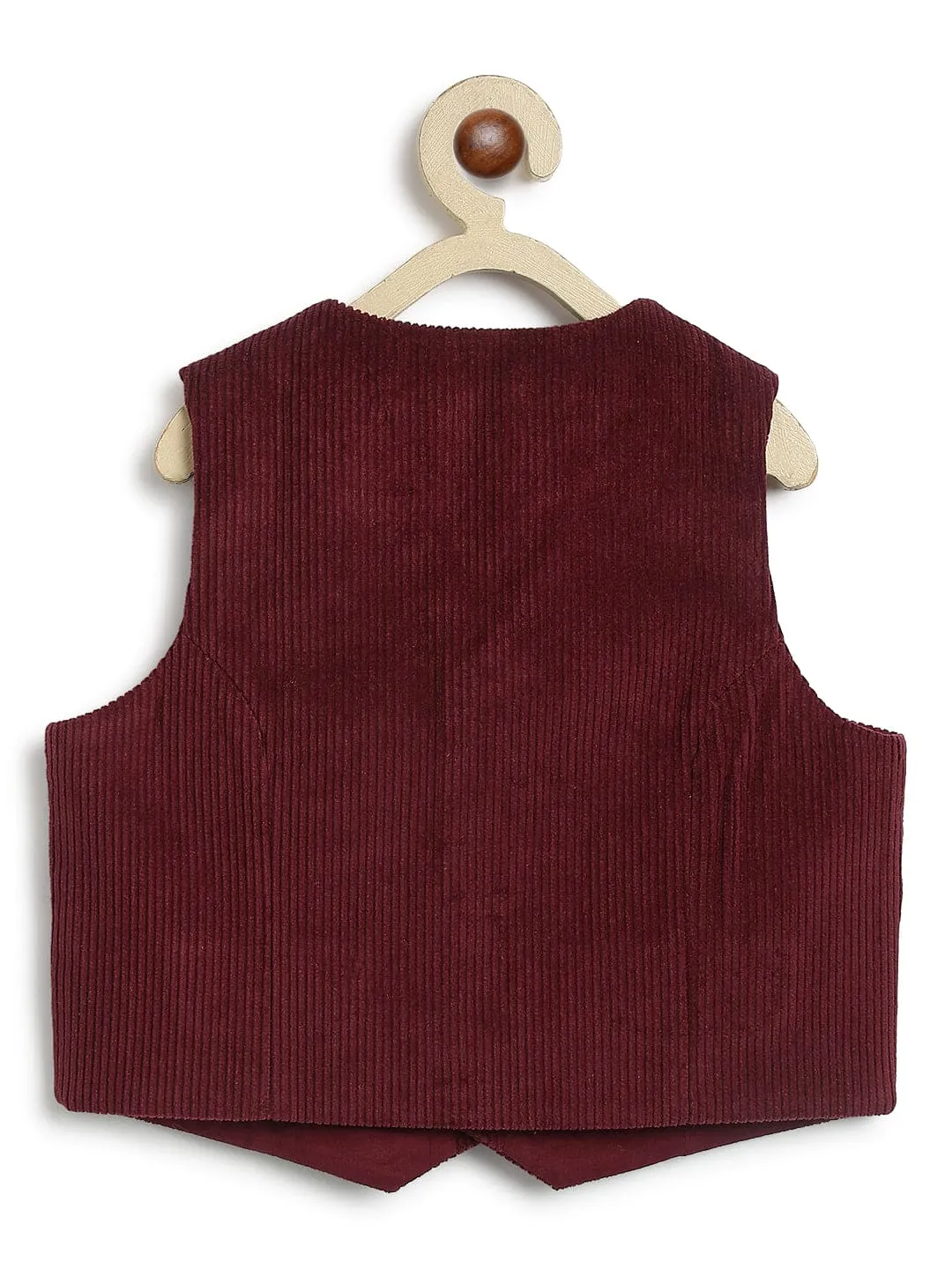 Pre-Order: Boy Little Gentleman Waistcoat - Maroon