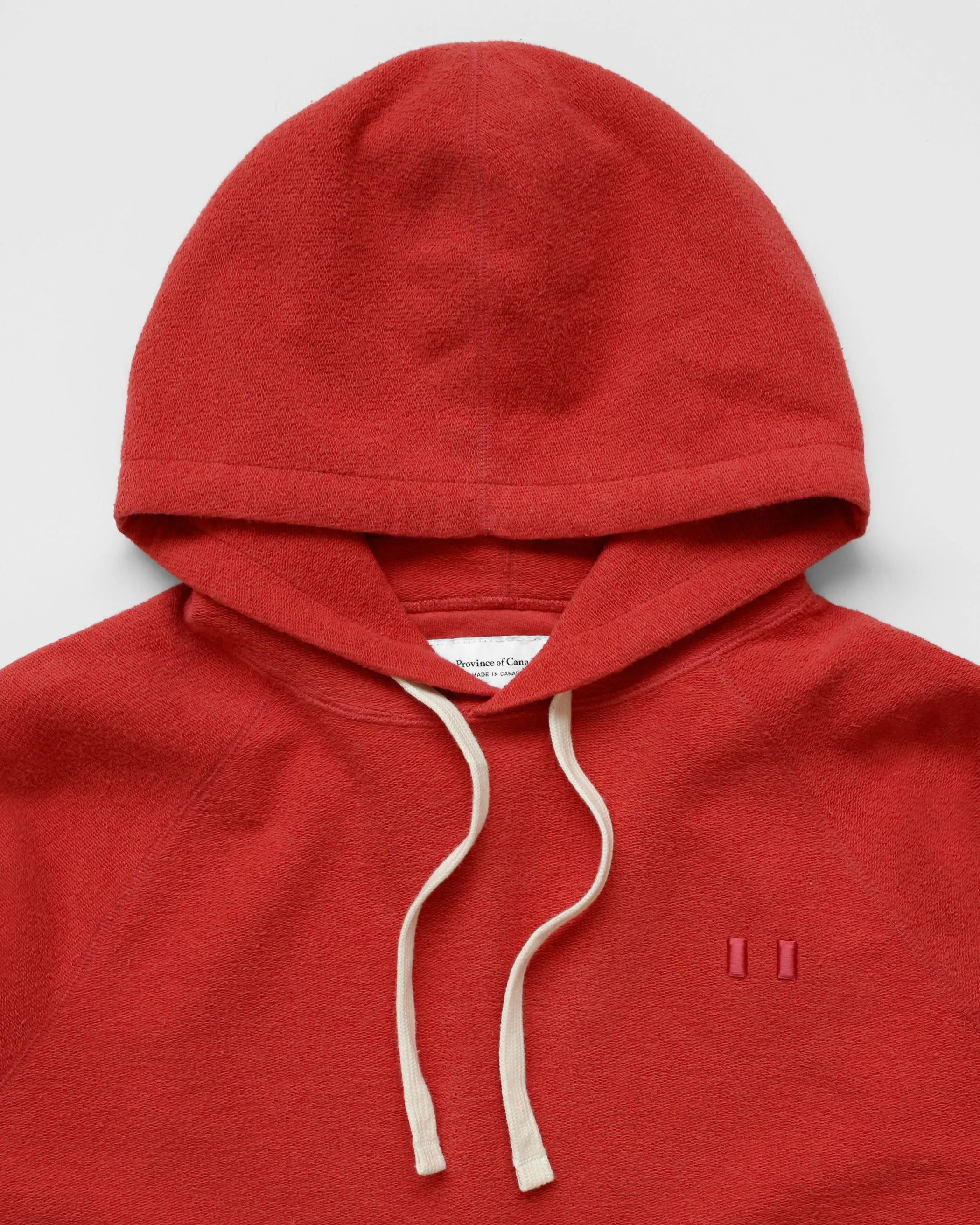 Reverse French Terry Hoodie Red - Unisex