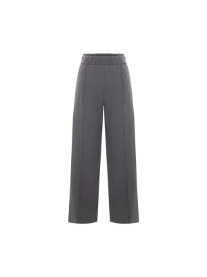 Smooth Terry Wide-Leg Trousers