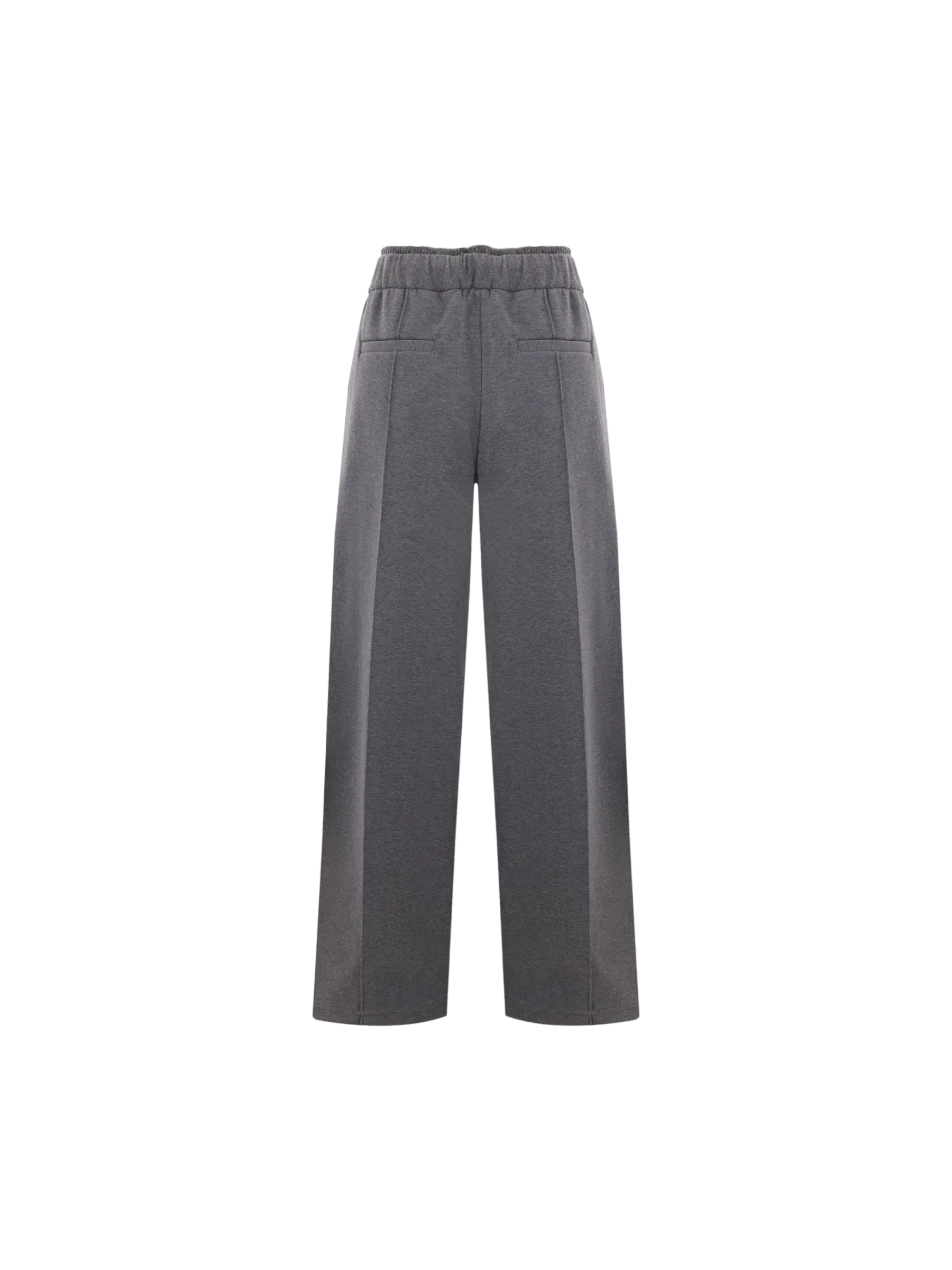 Smooth Terry Wide-Leg Trousers