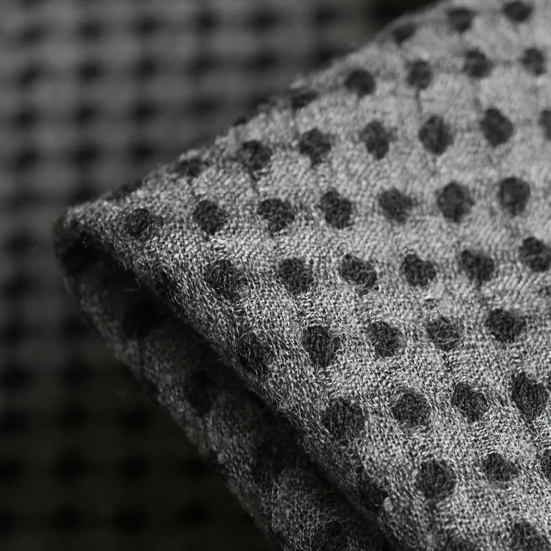 Stilo Black/Grey Wool Gauze