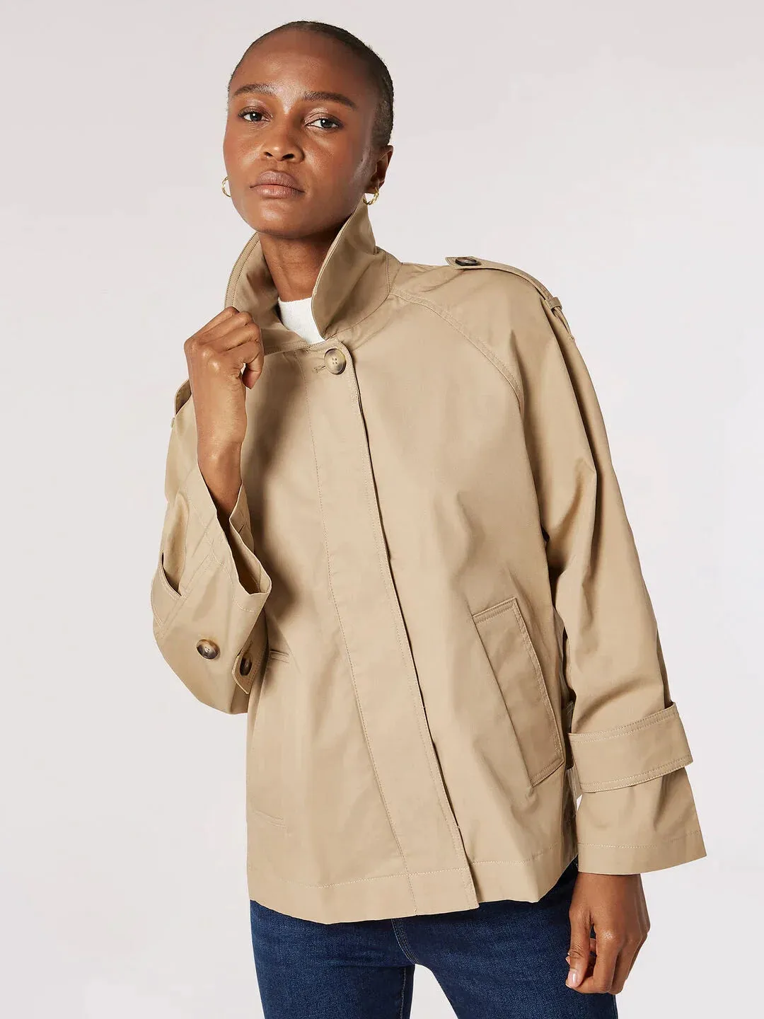 The Short Cotton Trench Coat