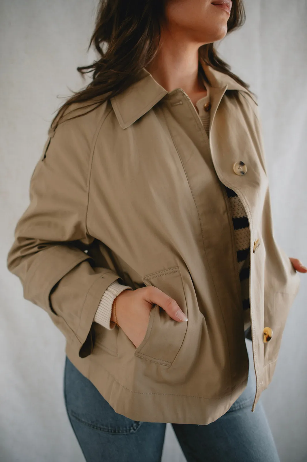 The Short Cotton Trench Coat