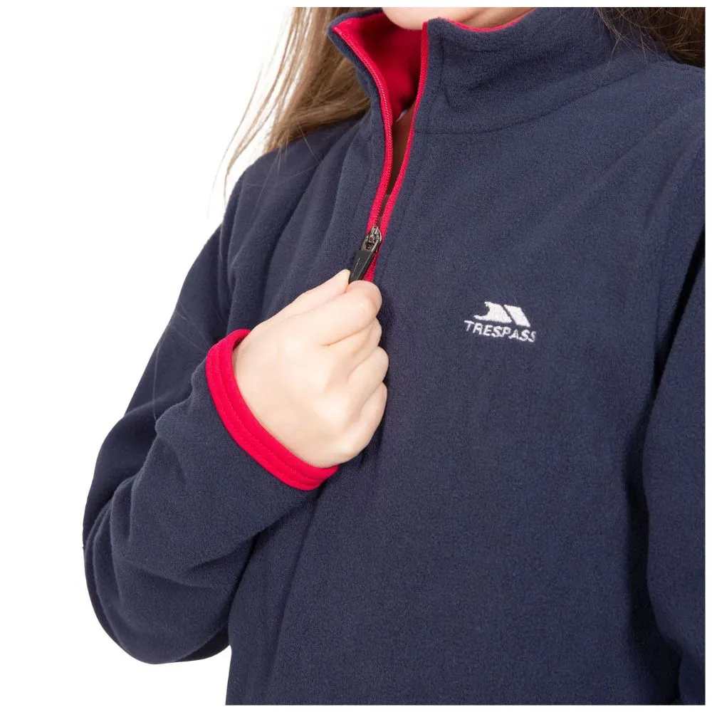 Trespass Sybil Girls Microfleece At 100 Navy