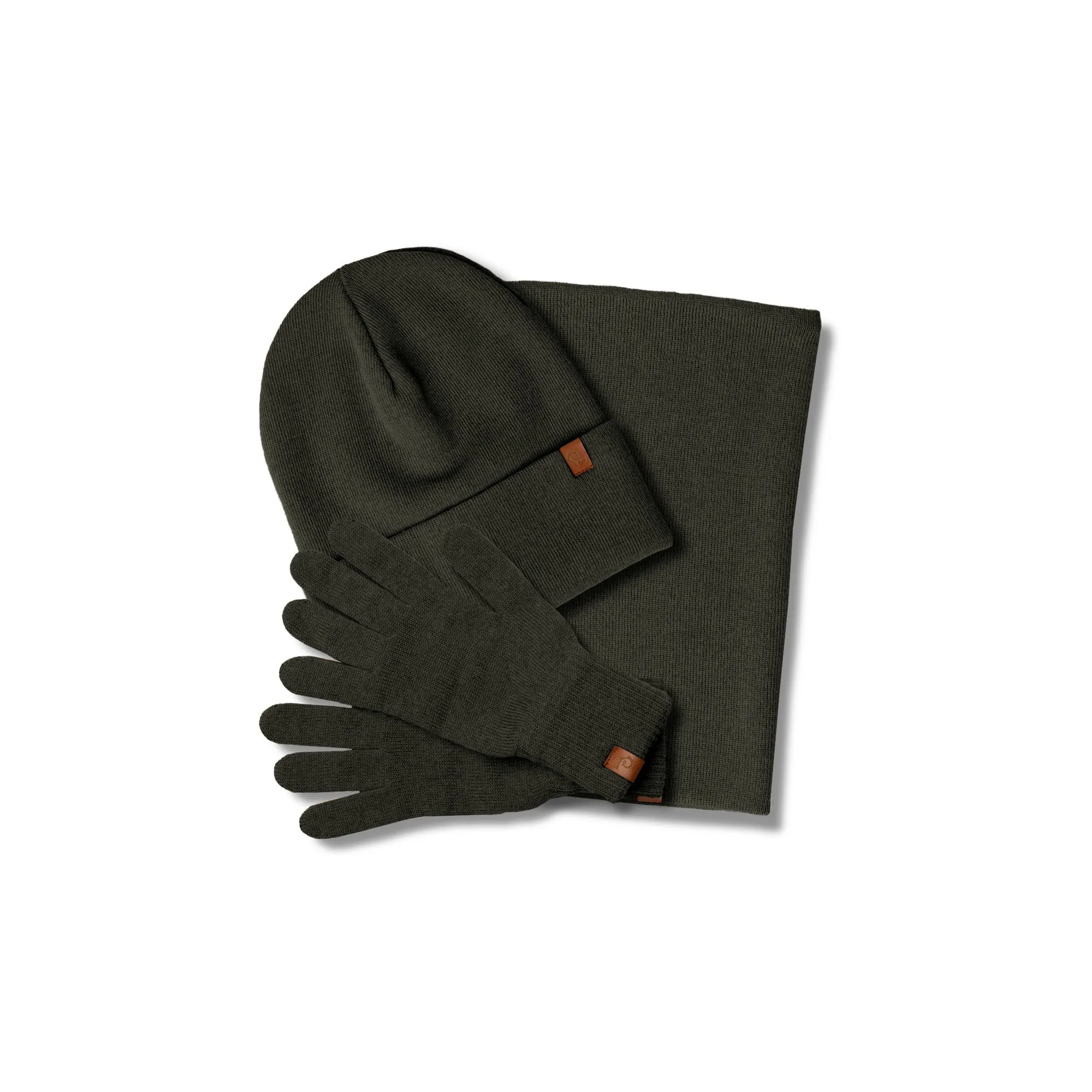 Women's Knit Beanie, Gaiter & Gloves 3-Piece